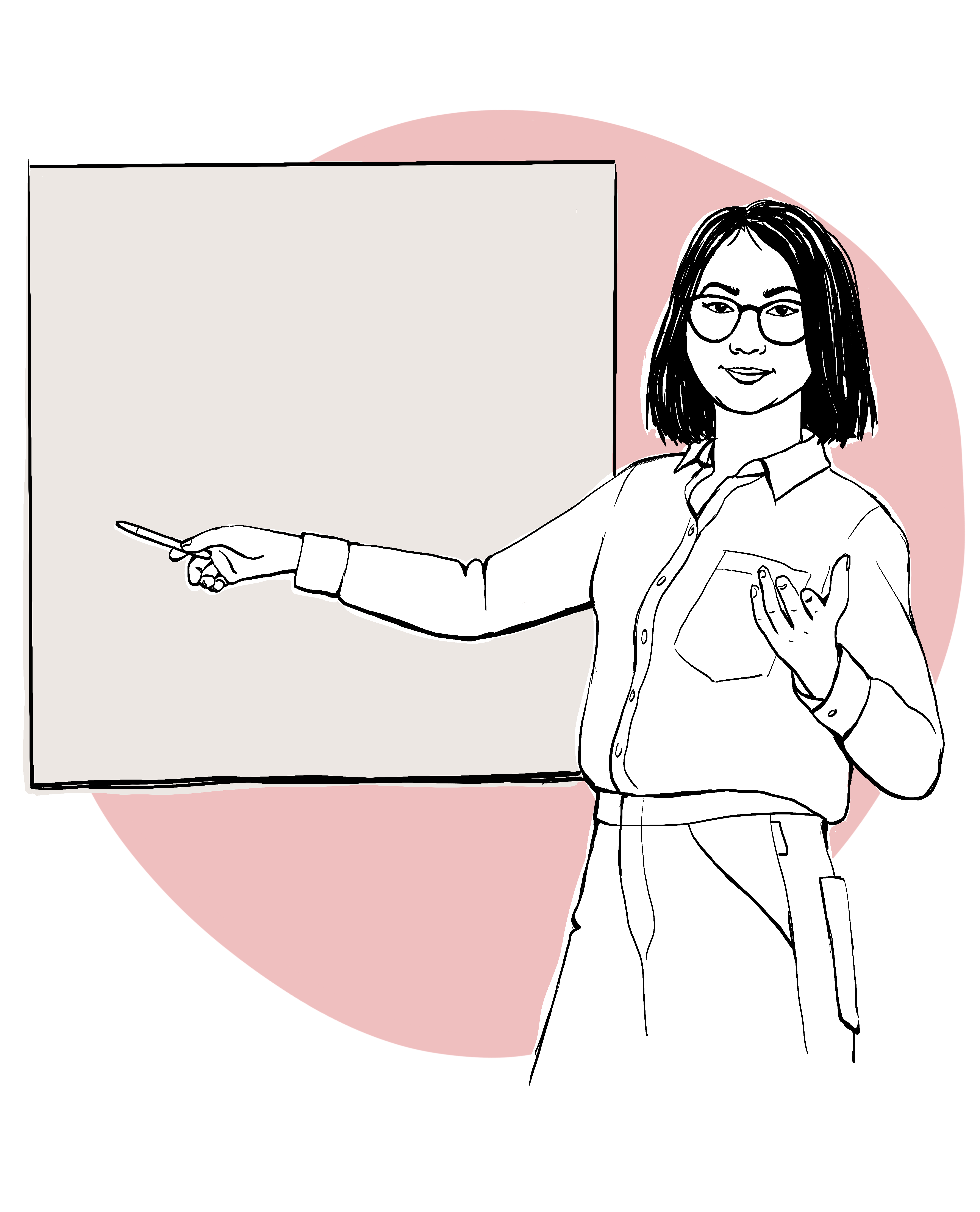 Illustration tecknad och med akvarell av växter och symbolen för kretslopp